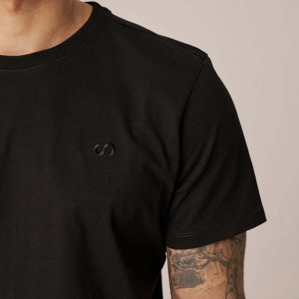 Basic T-Shirt Herren aus Bio-Baumwolle Schwarz