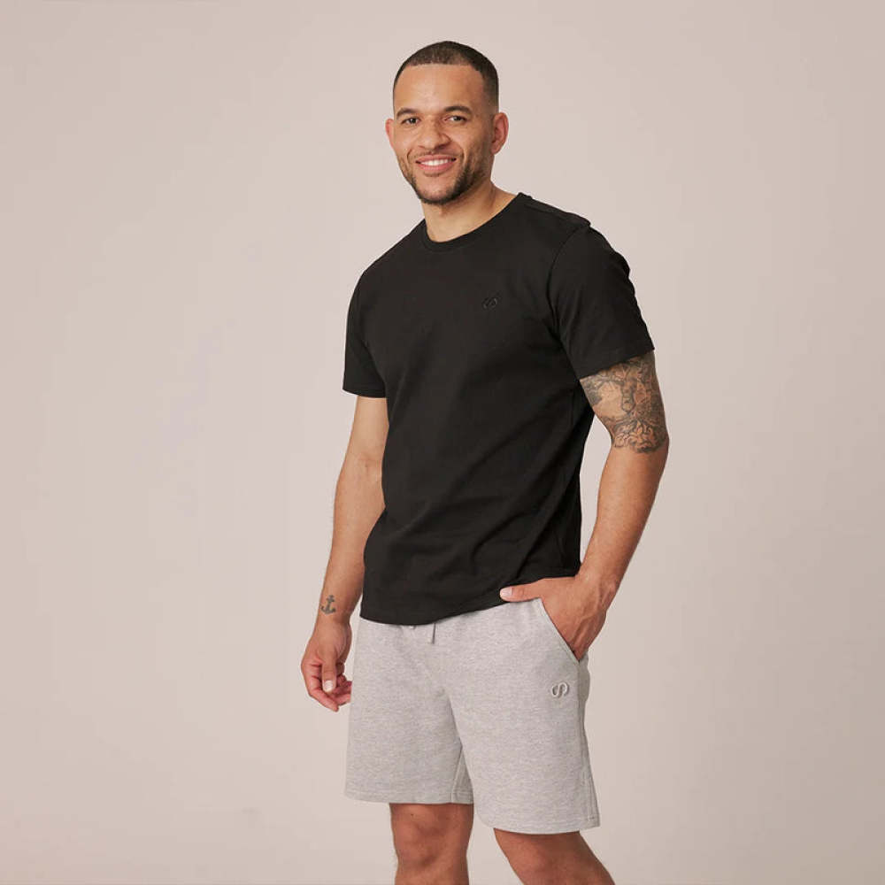 Basic T-Shirt Herren aus Bio-Baumwolle Schwarz