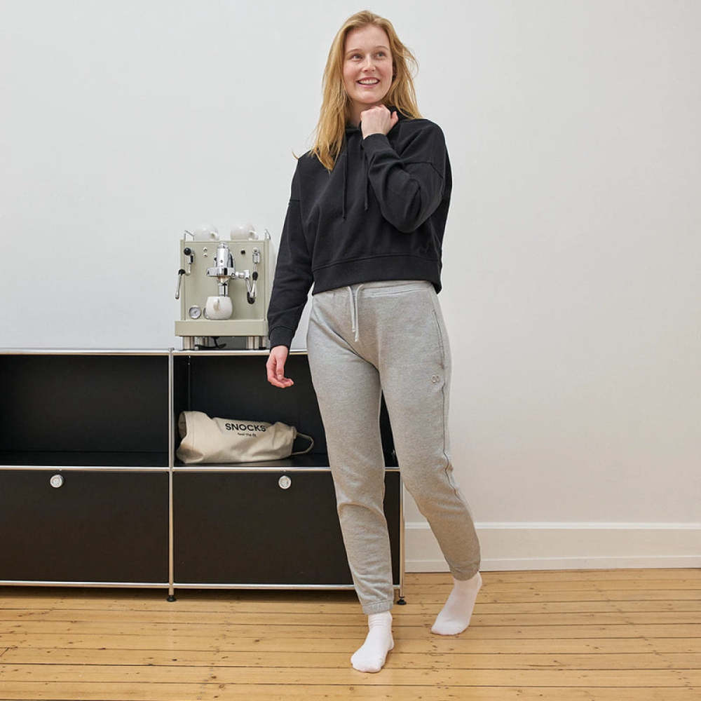 Sweatpants Damen aus Bio-Baumwolle Hellgrau