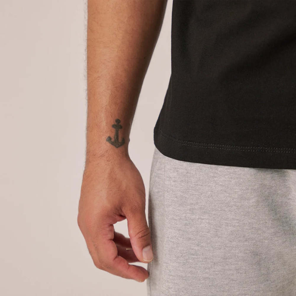 Basic T-Shirt Herren aus Bio-Baumwolle Schwarz