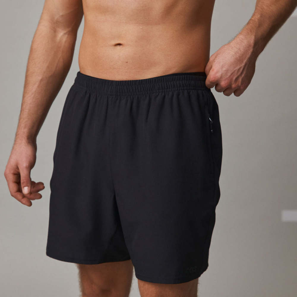 Kurze Sporthose Herren aus recyceltem Polyester Schwarz