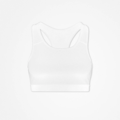 Sport-BH aus recyceltem Polyester Weiß