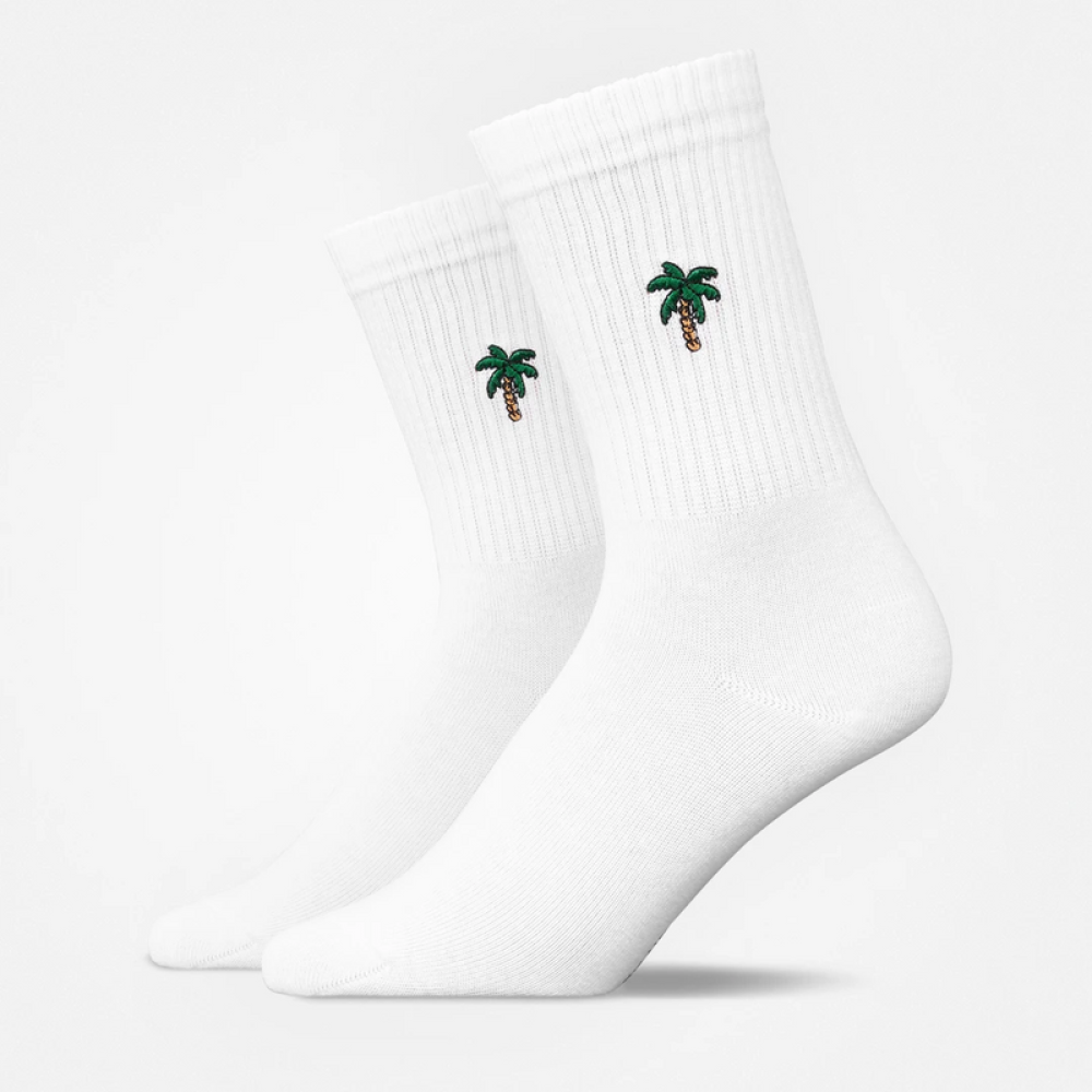 Tennissocken aus Bio-Baumwolle Mix (Palmen)