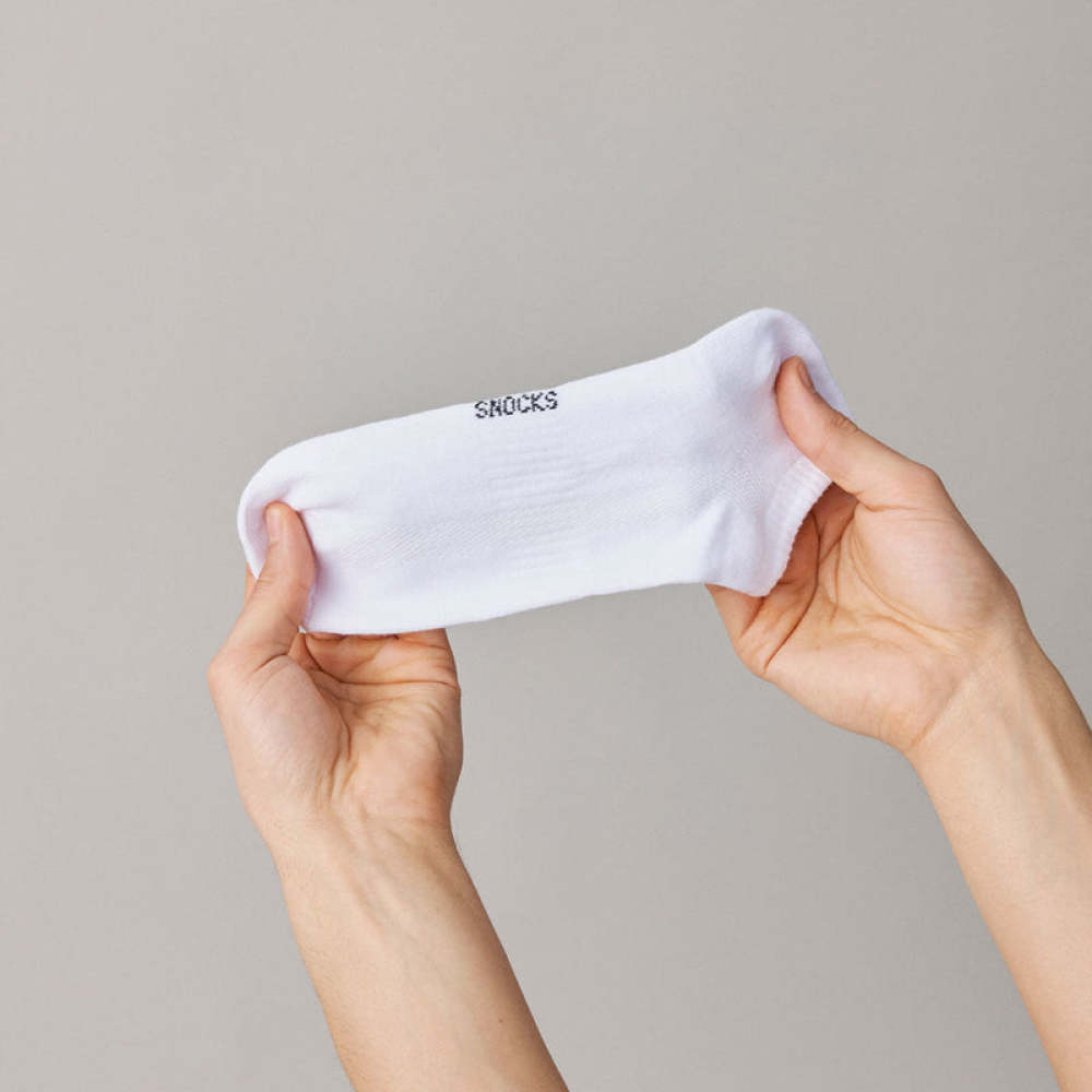 Sneaker Socken für Herren & Damen aus Bio-Baumwolle Weiß