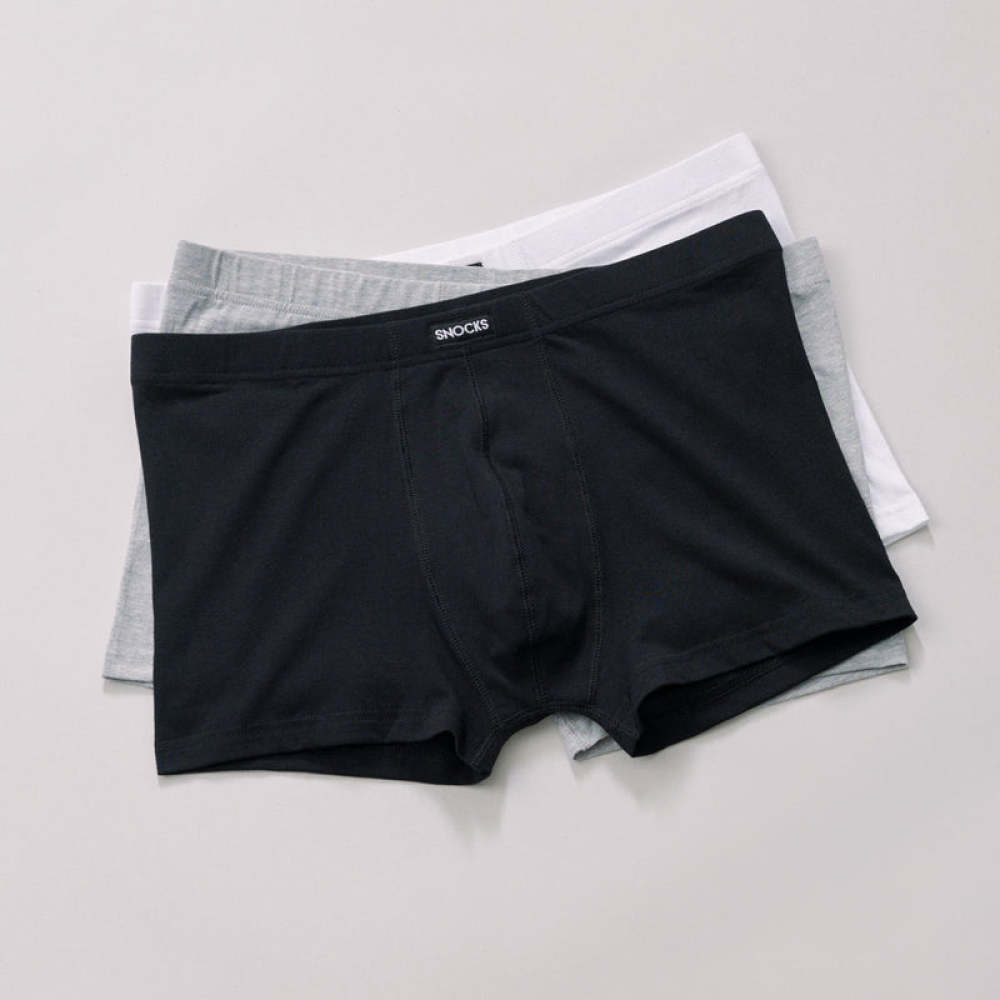 Retro Boxershorts aus Bio-Baumwolle Mix (Schwarz/Grau/Hellgrau)
