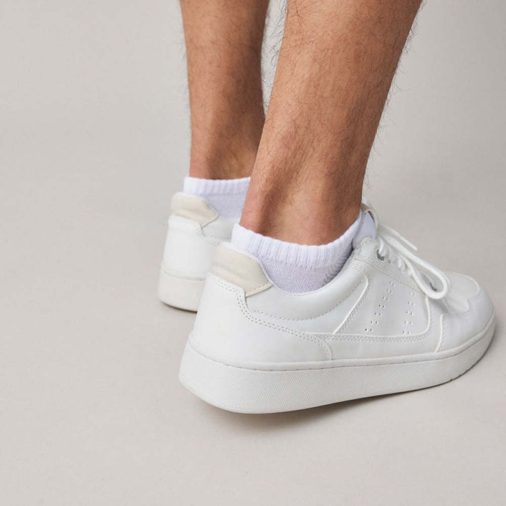 Sneaker Socken für Herren & Damen aus Bio-Baumwolle Weiß