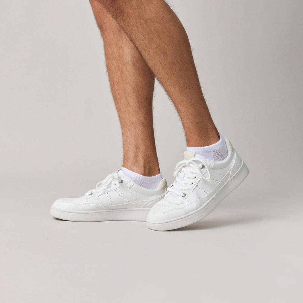 Sneaker Socken für Herren & Damen aus Bio-Baumwolle Weiß